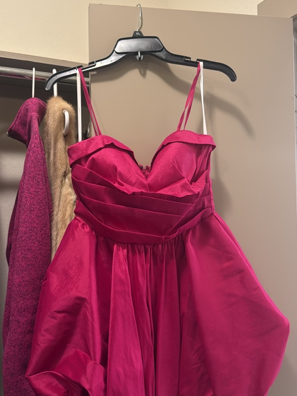 Windsor Fuchsia Satin Mini Dress